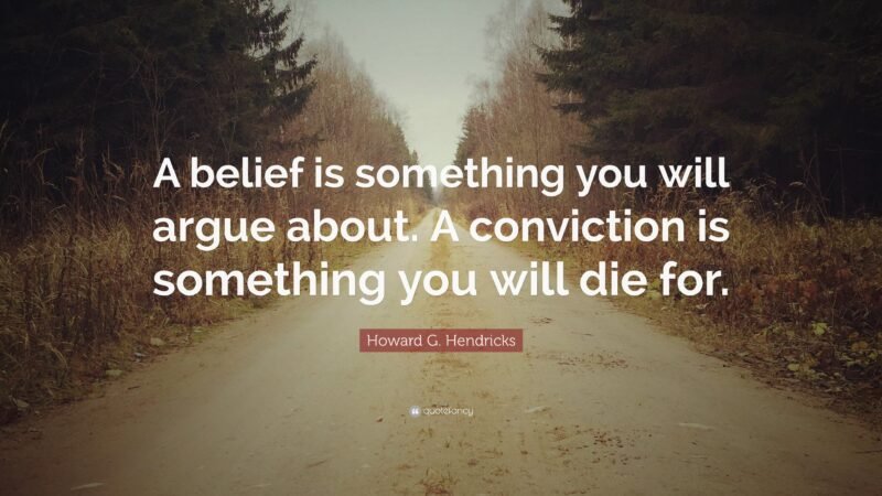 Difference between conviction and belief
